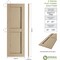 Ekena Millwork Rustic Two Equal Panel Flat Panel Knotty Pine Faux Wood Shutters (Per Pair), Primed Tan, 18"W x 76"H SHUFP18X76KPPR - alternate 2